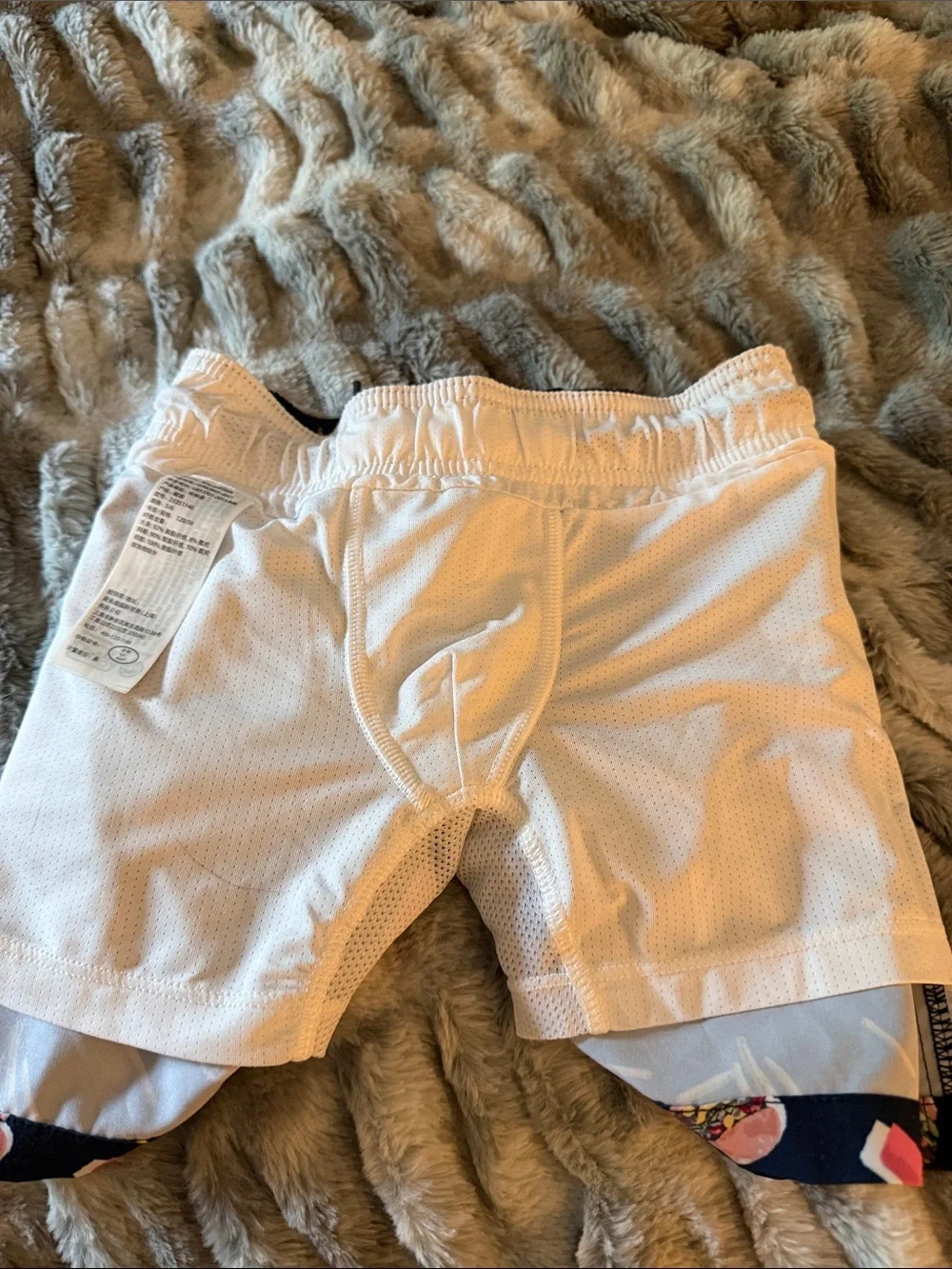 abercrombie kids Navy Novelty Burger & Fries Swim Shorts